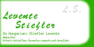 levente stiefler business card